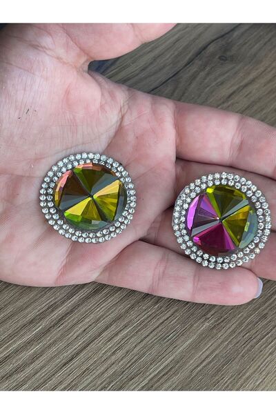 Gönülden Tasarım 2 bucăți de armată pentru broderie cu piatră, care se lipesc cu fierul de călcat, 4x4 cm