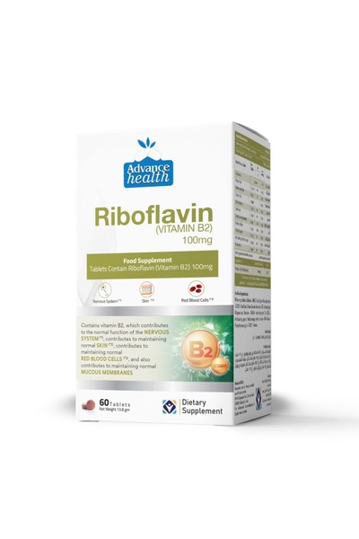 Advanced Health Riboflavin (Vitamin B2) 100 mg – 60 Tablets from Advance Health