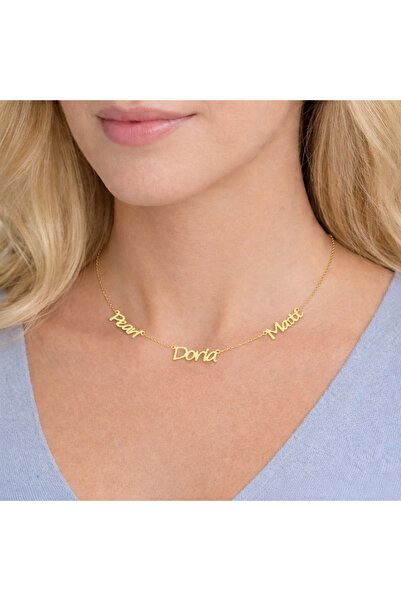 Soleildor Üç İsimli Gümüş Kolye