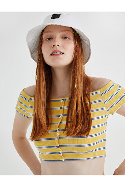 Koton Crop T-Shirt Ριγέ