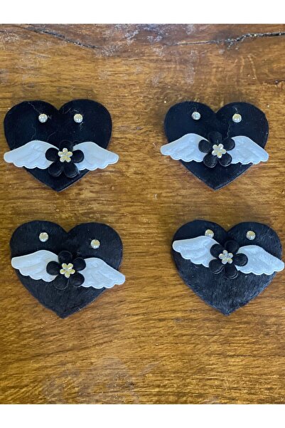 Gönülden Tasarım 4 bucăți de aplicație cu inimă în relief cu aripi de înger, ...