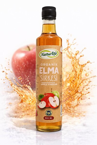 sultanbahçe %100 Organik Elma Sirkesi 500 ml - Doğal Fermente, Filtresiz, Sir...