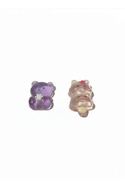 DYA TİCARET Sevimli Ayıcık Figürlü Şeffaf Squishy Stres Oyuncağı - 2 li Set