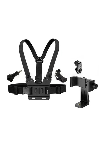 Choice مجموعة من 5 قطع، حامل هاتف محمول على الصدر، حزام مانع للانزلاق، حامل للهاتف يدور 360 درجة