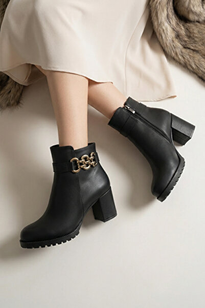 Savves حذاء نسائي أسود بسحاب للاستخدام اليومي بكعب منخفض