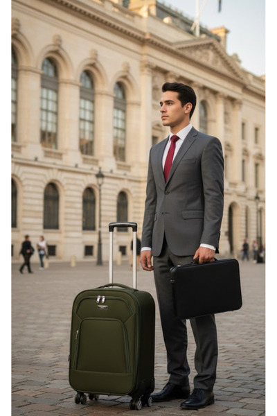 KARİZMA POLO 5 TEKERLİ-DİPLOMAT-ÇOK HAFİF-LÜX SEDEFLİ KUMAŞ (KÜÇÜK) KABİN BOY...