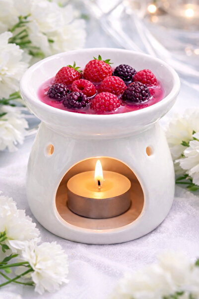 CeyShe Kırmızı Meyveler Buhardanlık Meyve Kokulu 24 Adet Soyawax Mum