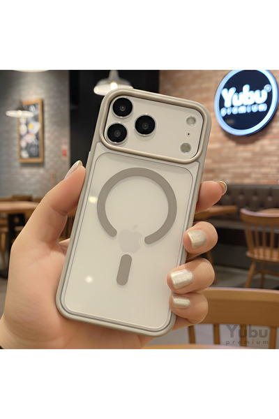 yubu حافظة ماجسيف ملونة متوافقة مع آيفون 17 برو، مصنوعة من السيليكون الممتص ل...