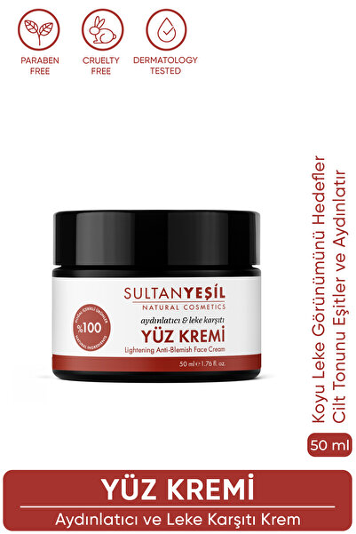 Sultan Yeşil Natural Cosmetics Sultan Yeşil Leke Karşıtı &aydınlatıcı Yüz Kremi