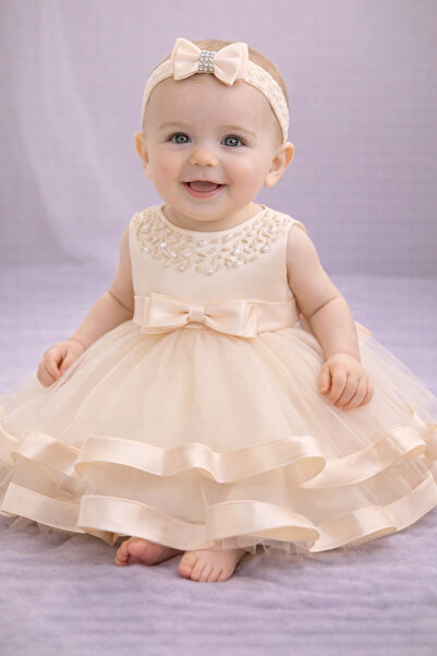 Superbaby Ivory occasion dress with pearls