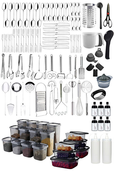 Mirilliahome 134 Parça Paslanmaz Çelik Çeyiz Takımı - Çeyiz Paketi