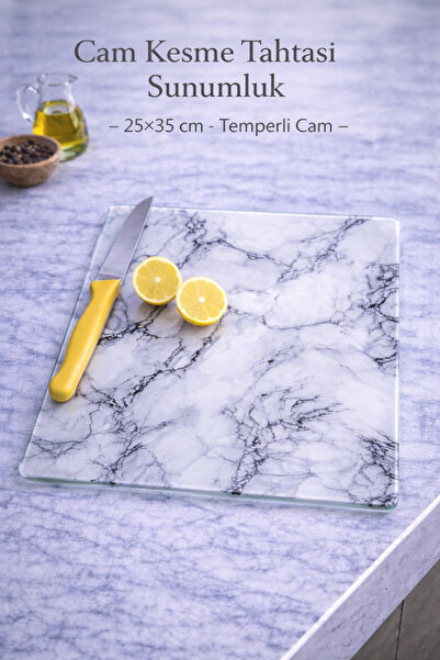 CONCEPT CAM Glass Cutting Board, 25X35 Cm, 4 mm