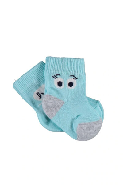 Bibaby Βιολογικές κάλτσες Soket 2-pack Hi Ecru - Mint