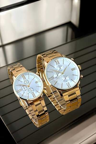 Louis Genessio Infinity Gold/Gold Women's & Men's Lover/Couple Wristwatch