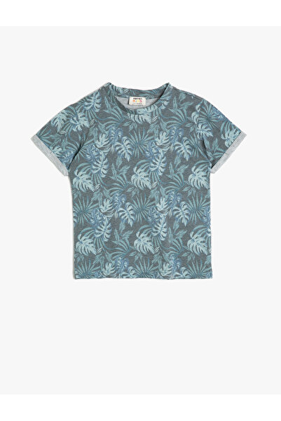 Koton Ανδρικό μπλουζάκι με πράσινο σχέδιο 0YKB16426OK