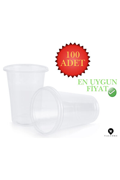VALTORE PLASTİK PET BARDAK 180 CC GIDA İLE TEMASA UYGUN 100'LÜ DAYANIKLI