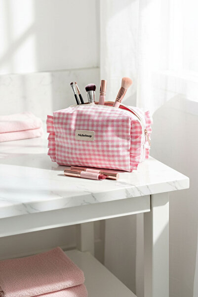 Sugar Mini Pembe Pötikare Makyaj Çantası