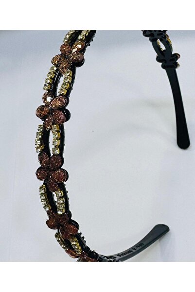 turkuazbijuteri Kadın Çiçek Tasarımlı Taşlı Taç