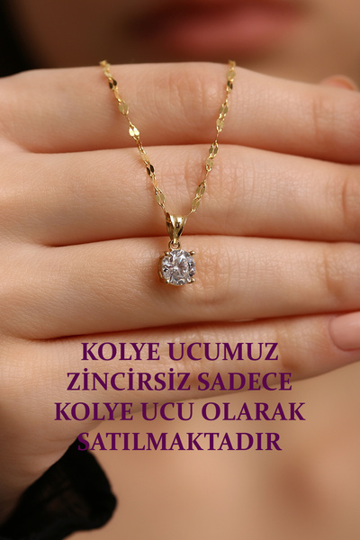 Cemre Gold 14 Ayar Altın Gösterişli Kolye Ucu