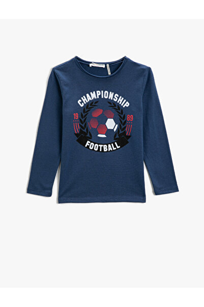 Koton Boy's Light Indigo T-Shirt 2KKB16606OK