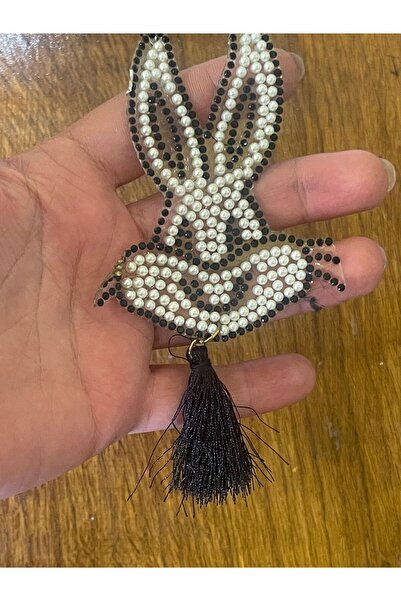 Gönülden Tasarım 9x7 cm pegla za glačanje T Sa kamenčićima P Sa resama Zec Ar...