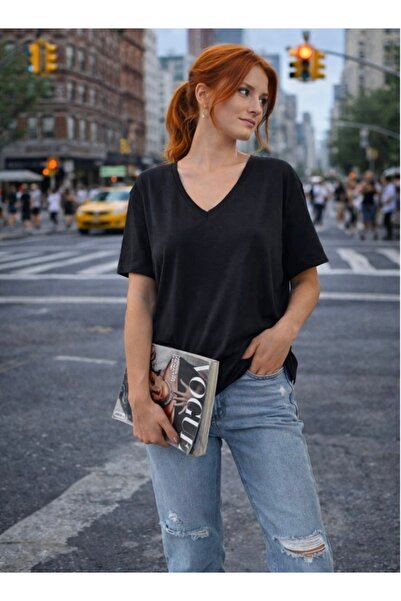 Oyer Moda Μπλουζάκι με κοντό μανίκι με λαιμόκοψη