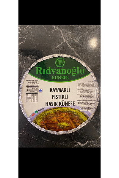 Rıdvanoğlu Künefe 15 Adet Şoklanmış Kaymaklı Fıstıklı Hasır Künefe