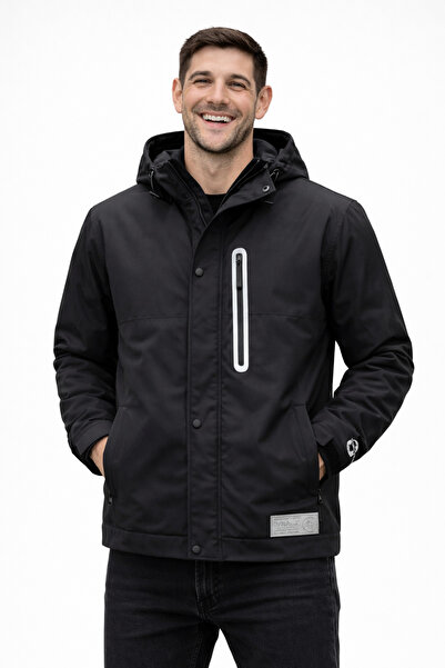 DYNAMO Oval Cut Removable Hooded Soft Gel Waterproof Large Size Coat