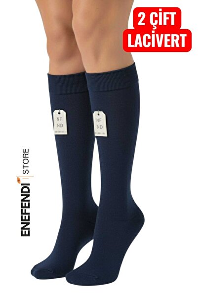 NF ND ENEFENDİ جوارب الأم 2 أزواج بطول الركبة سميكة دافئة ليكرا صوف مرن جوارب...