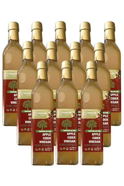 Proori Yıllanmış Doğal Elma Sirkesi 500 ml 12'Li Paket
