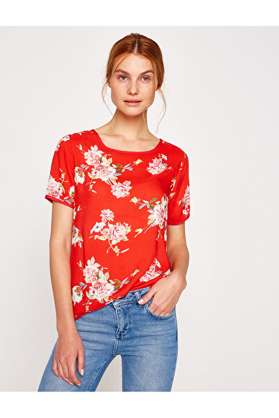 Koton Floral Short Sleeve Blouse