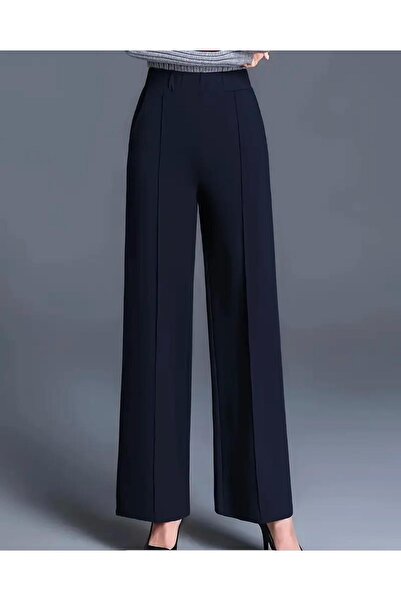 Santra Bol Paça Önden Çımalı Bel ve Bacak Bölgesi Toparlayıcı Pantolon