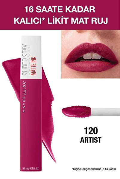 Maybelline New York Superstay Matte Ink Liquid Lipstick, 120 Artist