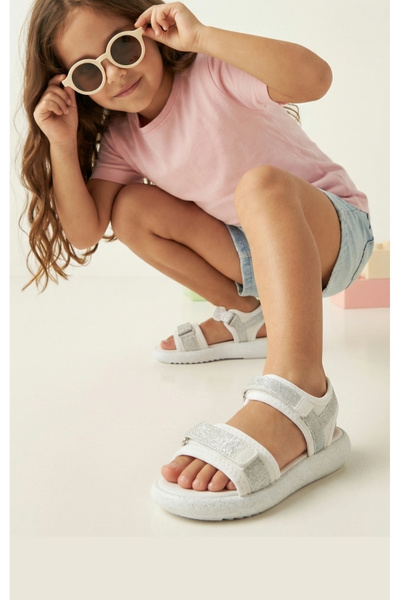 Moda Lime Unisex Çocuk Sandalet Önü Kapalı Sandalet Renkli Kız Sandalet Ortop...