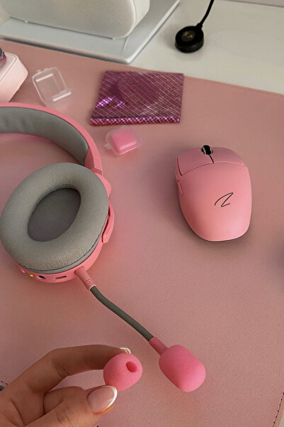 OEM 1 Adet Pembe Mikrofon Süngeri – Motosiklet Kask İçi Intercom Uyumlu