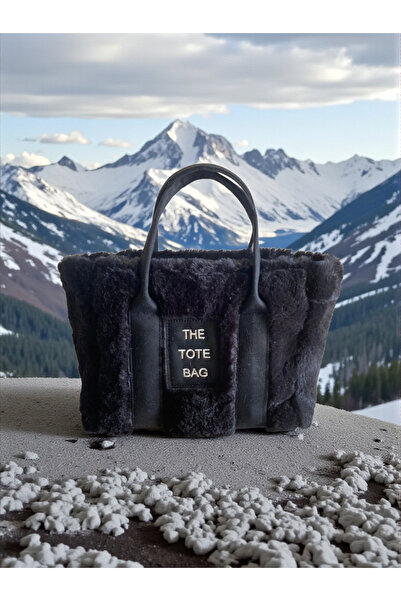 Mira Yüksek Kalite Siyah Peluş Kadın Omuz & El Çantası – Kışlık Şık Model