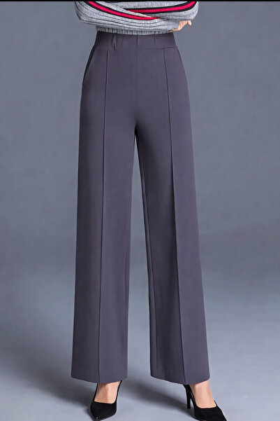 Santra Wide Leg Front Drawstring Waist and Leg Area Gathering Pants