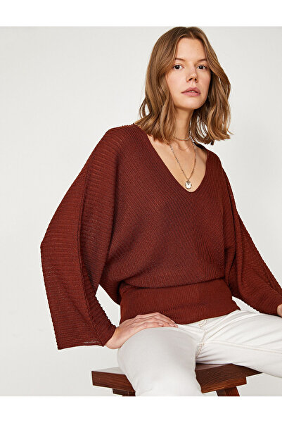 Koton Tricotaj cu decolteu în V Pulover Design