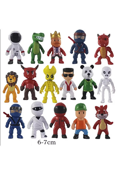Miniso 16PCS-C 8-24pcs Stumble Guys Kawaii Anime PVC Action Figures Multiplay...