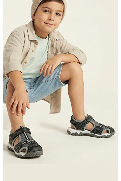 Moda Lime Full Orthopedic Patterned Unisex Children's Sandals - Suitable for Breathable and Foot Anatomy