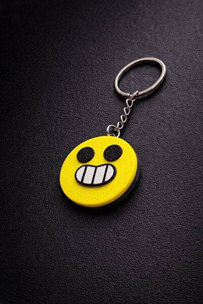 Saes Labs سلسلة مفاتيح بتصميم وجه مبتسم من لعبة براول ستارز