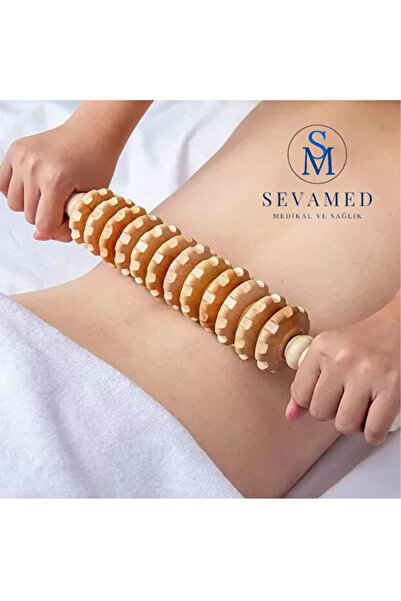 kırmed Ahşap Masaj Silindiri Merdanesi Vücut Masaj Aleti Ayak Sağlık Masaj Ra...