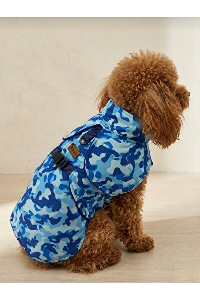 bellorsi Tasmalı Su Geçirmez İçi Polar Kedi Köpek Yağmurluğu ve Yeleği - Mavi...