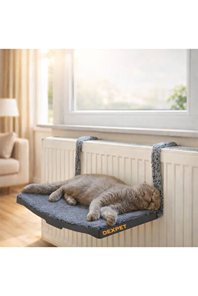 dexpet Kedi Petek Kalorifer Radyatör Yatağı Askılı Kedi Yatağı Peluş 47x 27,5...
