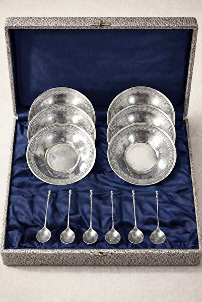 esdekor Kutulu Takım Orijinal Gümüş Ürün Şık Dayanıklı (6'LI GÜMÜŞ ÇAY KAŞIKL...