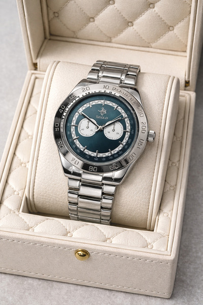 S.POLO New Season Navy Blue Color Metal Cord Men's Wristwatch with Bracelet G...