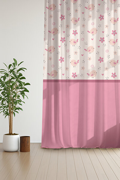 depdekor Dekoratif Baskılı Desenli Bebek Çocuk Odası Fon Perdesi (TEK KANAT -...