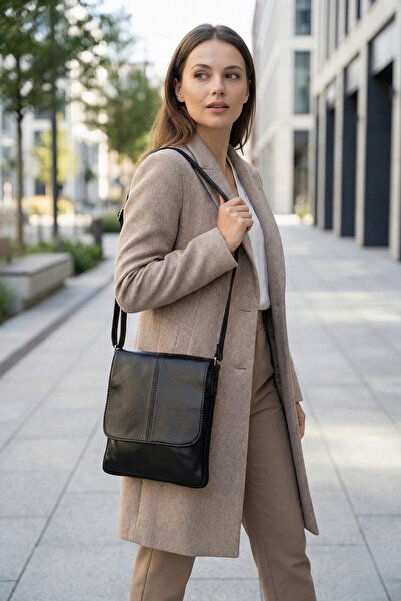 GIFT MALL Hakiki Deri Postacı Çantası Premium Deri Omuz Çantası