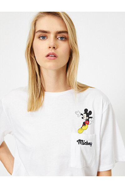 Koton Τυπωμένο μπλουζάκι με άδεια χρήσης Μίκυ Μάους
