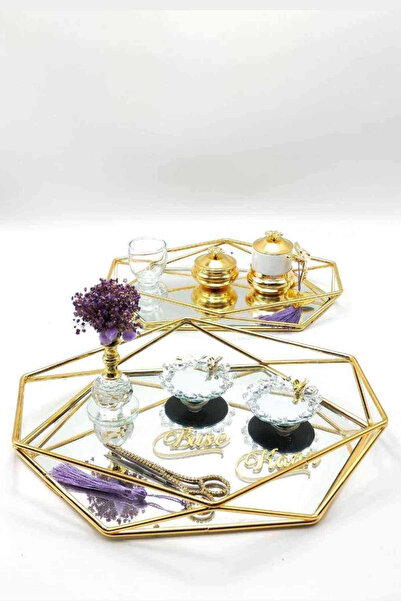 RetroLazer Süslü Nişan tepsisi , Söz tepsisi , İsteme tepsisi , Tepsi Seti , ...